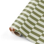 Papiertischdecke mit grün-weißem Karomuster, platzdeckend, dekorativ, langlebig, für Cafés und Veranstaltungen.