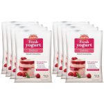 EasiYo Joghurt Himbeere, 8 Beutel | Jeder Beutel ergibt 1 kg Joghurt