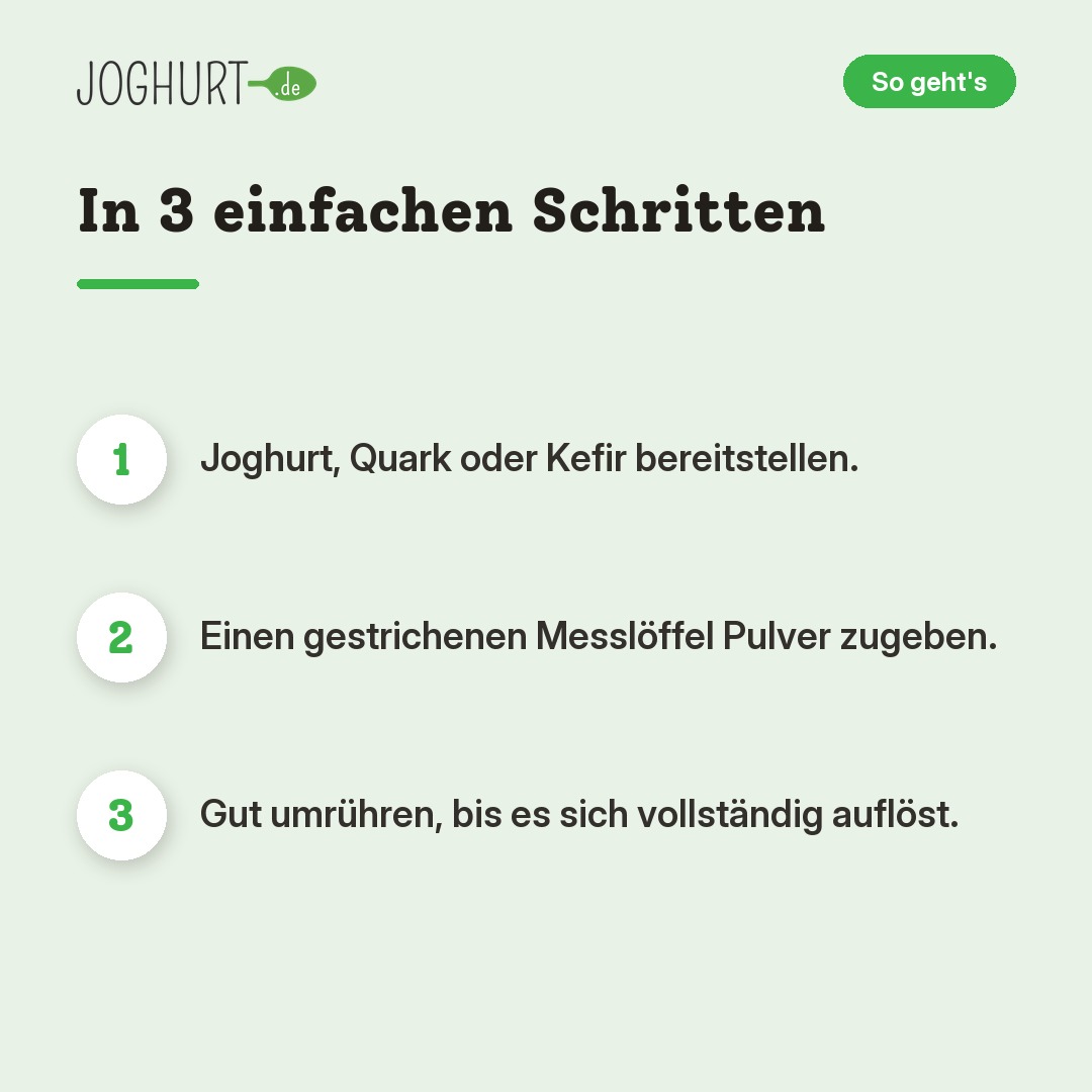 Flavour Up Choco Milky Geschmackspulver – So geht's · kachel B