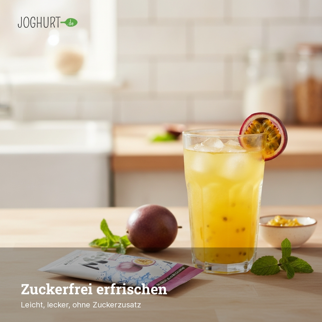Passionsfruchtlimonade ohne Zucker – Lifestyle · kachel C