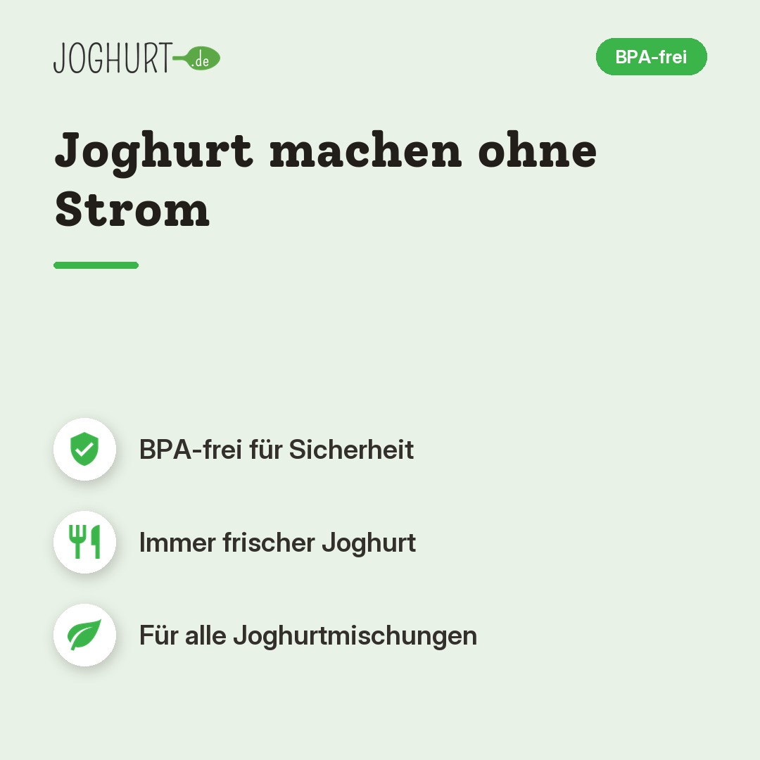 EasiYo Joghurtbereiter Minze – Vorteile · kachel A