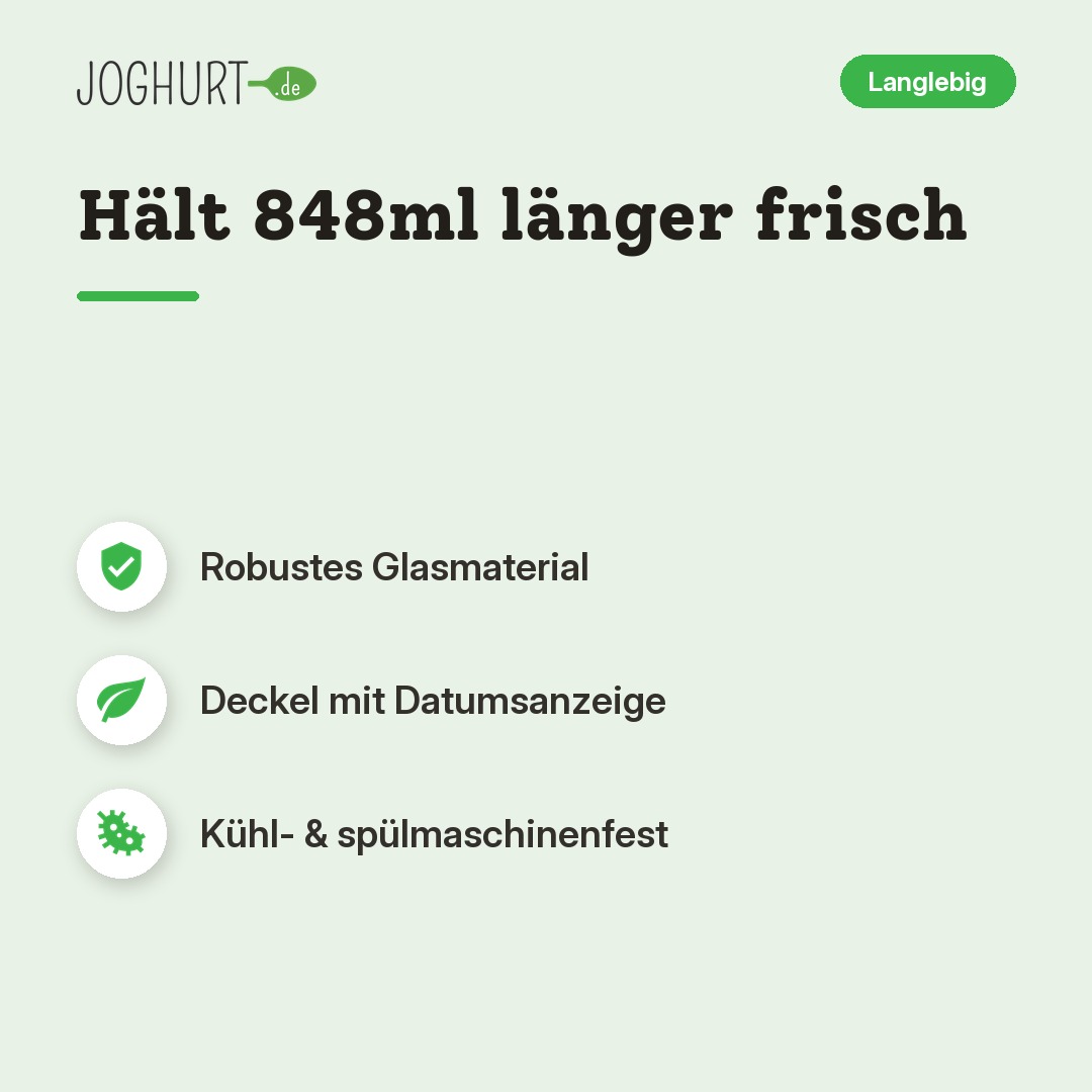 Kefirko Vorratsglas – Vorteile · kachel A
