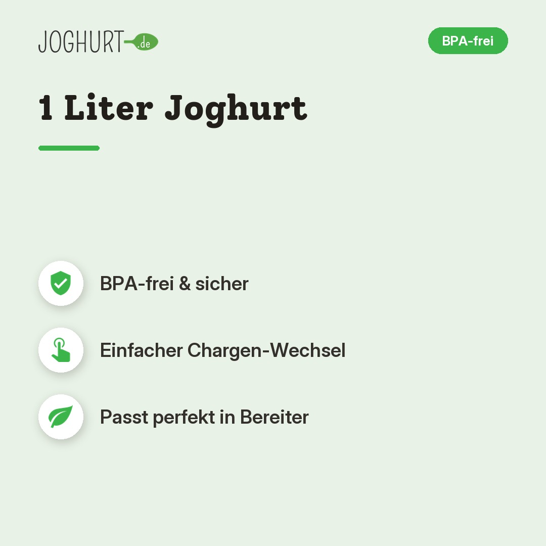 EasiYo Behälter Schwarz – Vorteile · kachel A