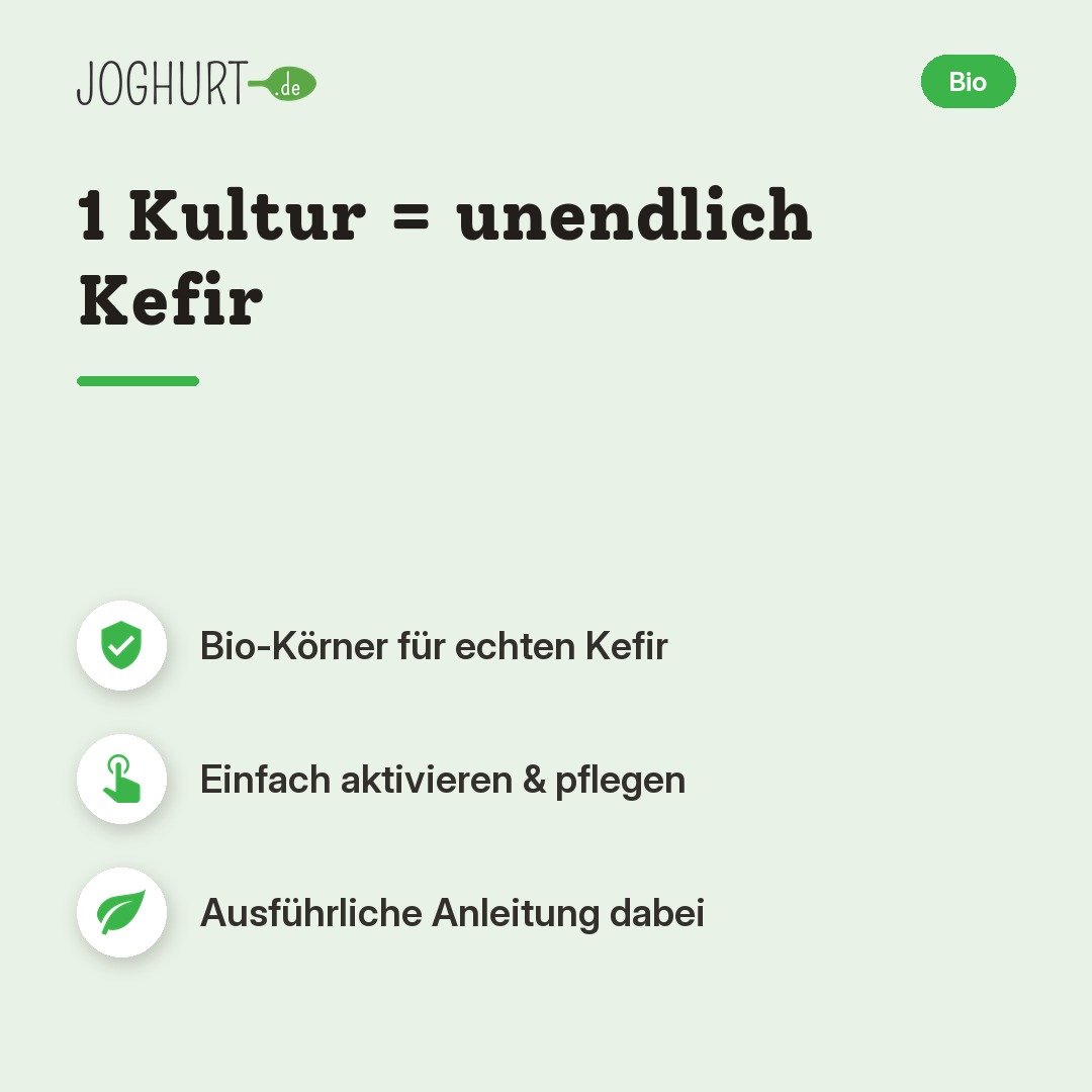 KefirKo Milchkefir-Kultur – Vorteile · kachel A