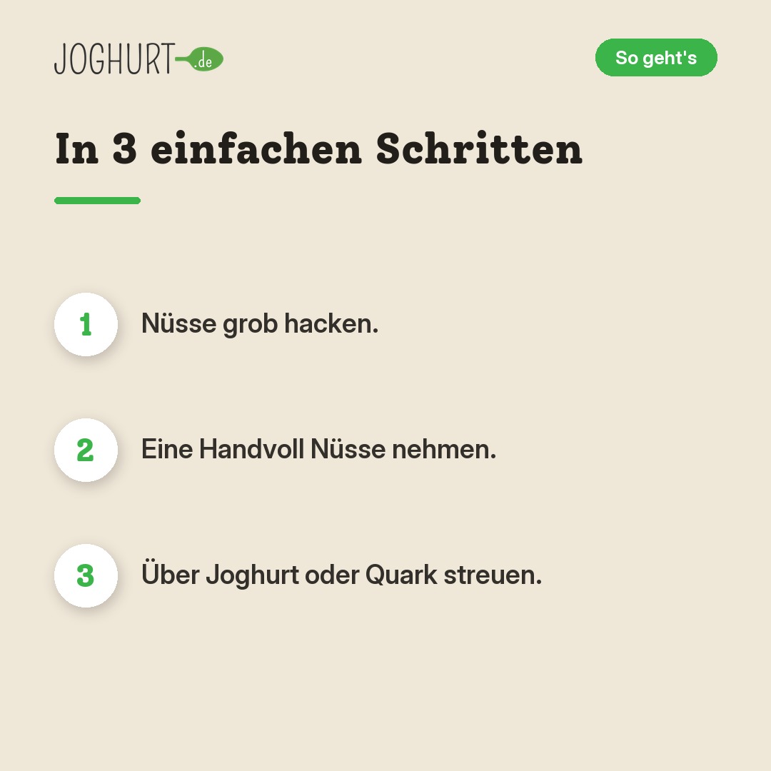 BioNut Gemischte Nüsse – 500 Gramm – So geht's · kachel B