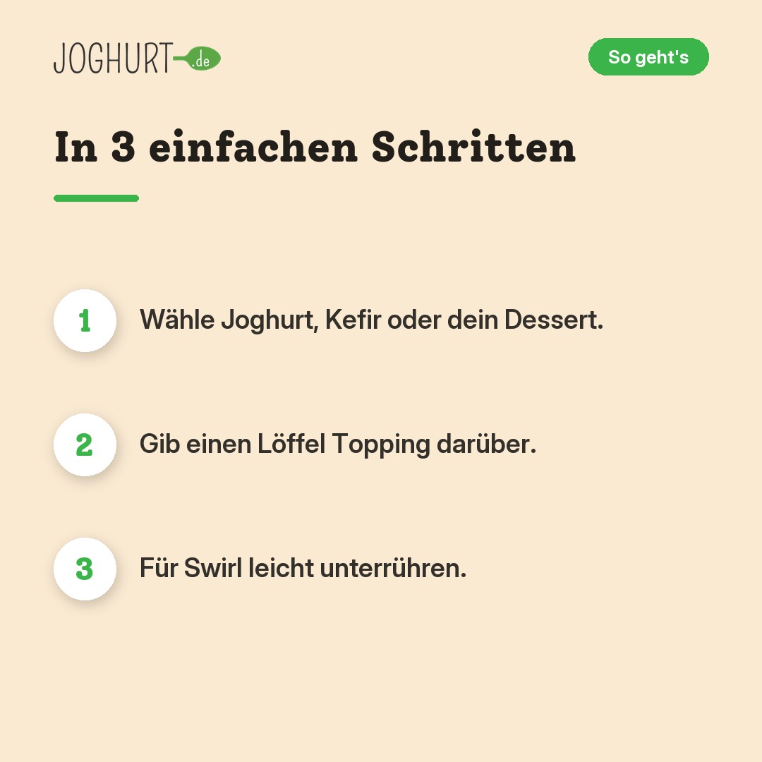EasiYo Kirsch-Pflaumen-Fruchttopping – So geht's · kachel B