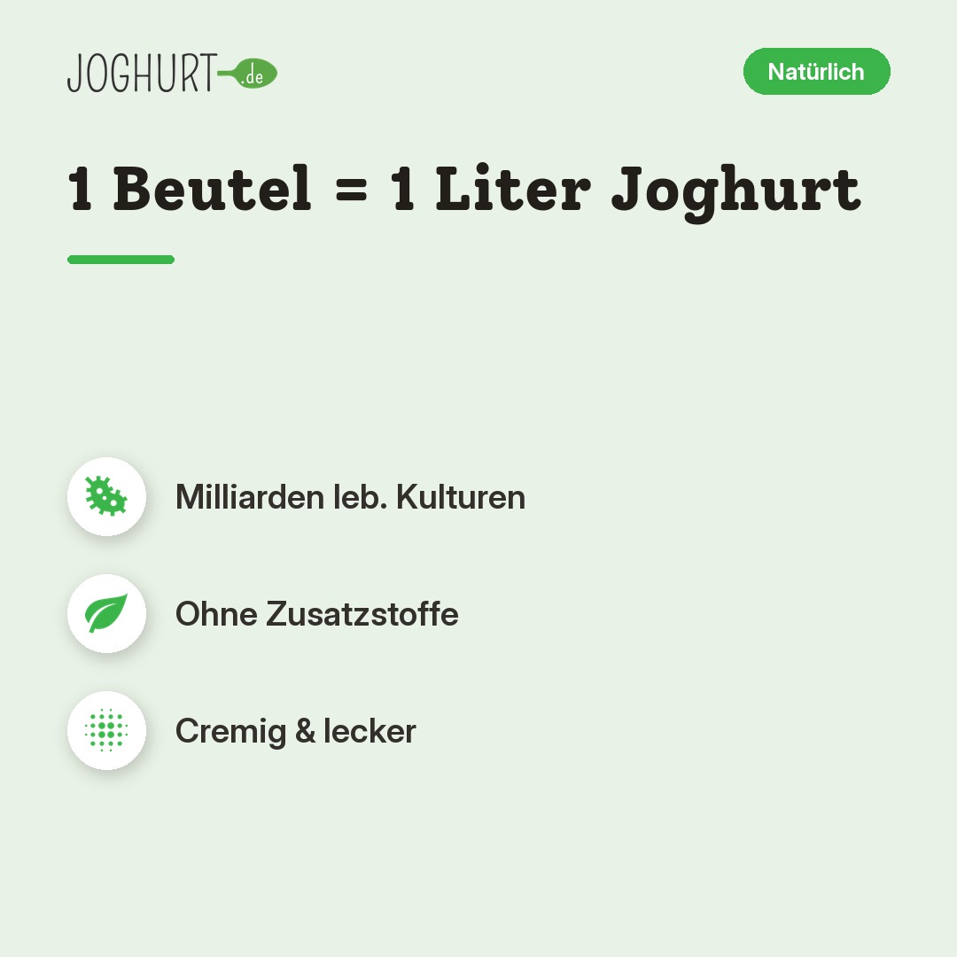 EasiYo Joghurt Cappuccino – Vorteile · kachel A