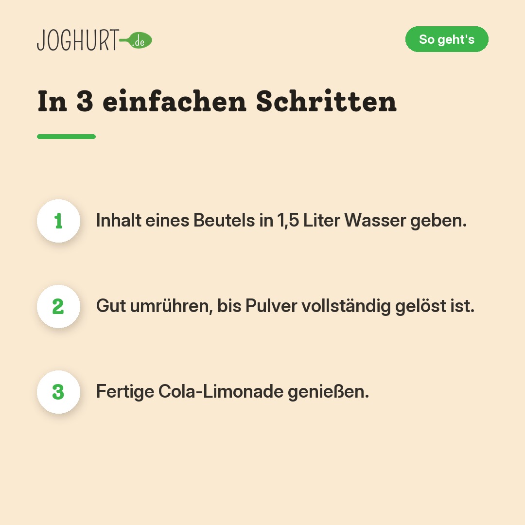Cola-Limonade ohne Zucker – So geht's · kachel B