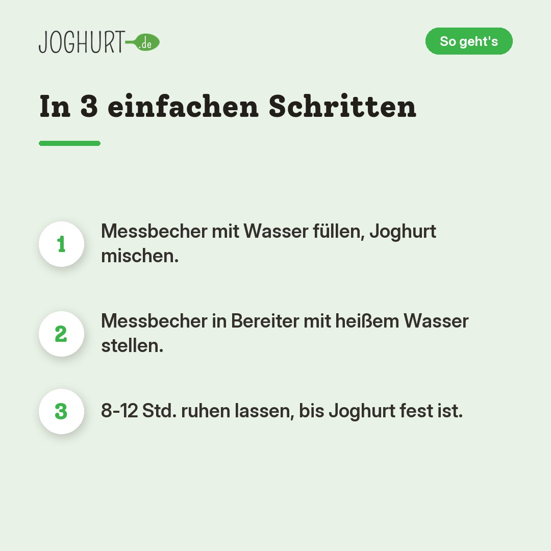 EasiYo Joghurtbereiter Minze – So geht's · kachel B