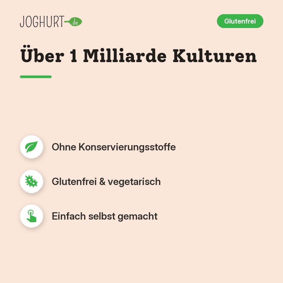 EasiYo Joghurt Zitrone – Vorteile · kachel A