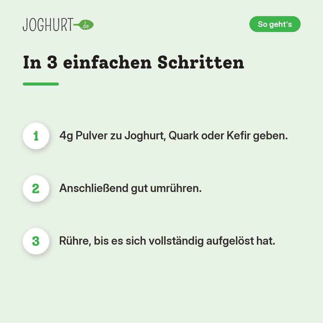 Flavour Up Vanille Geschmackspulver – So geht's · kachel B