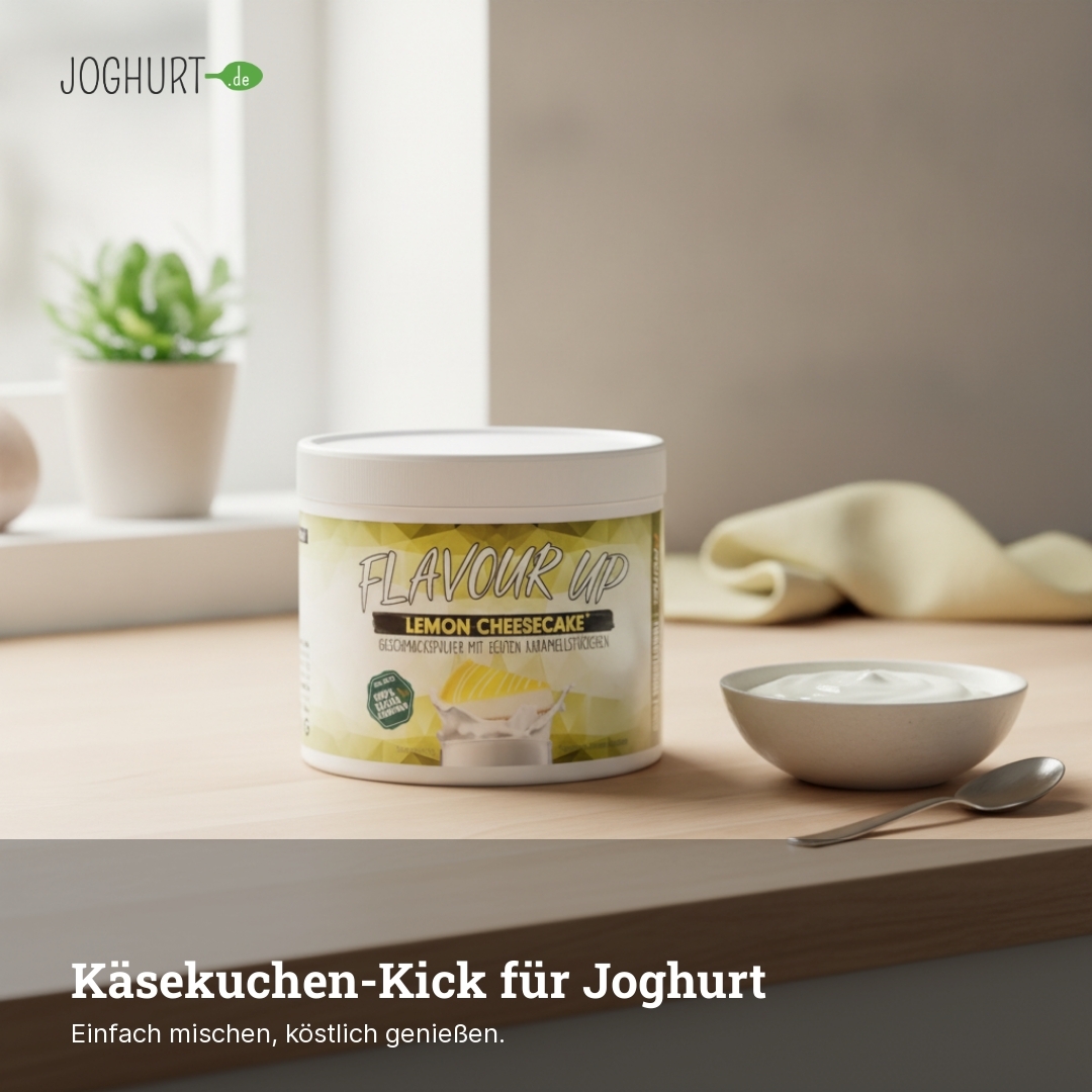 Flavour Up Lemon Cheesecake Geschmackspulver – Lifestyle · kachel C