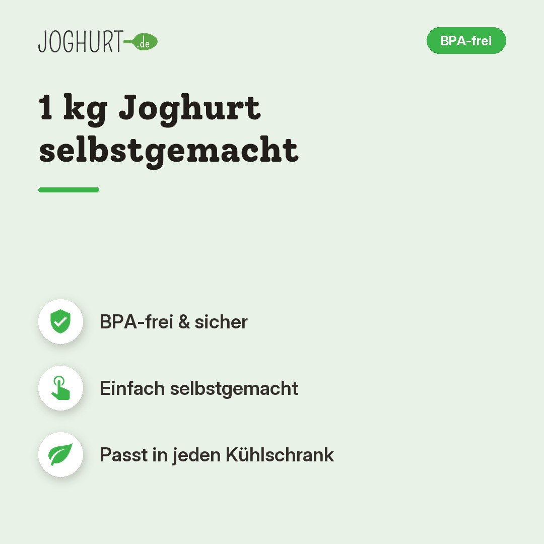 Hansells Joghurtbereiter – Vorteile · kachel A
