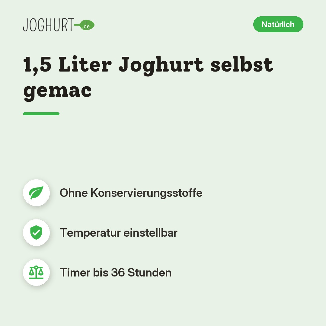 Luvele Pure Joghurtbereiter – Vorteile · kachel A