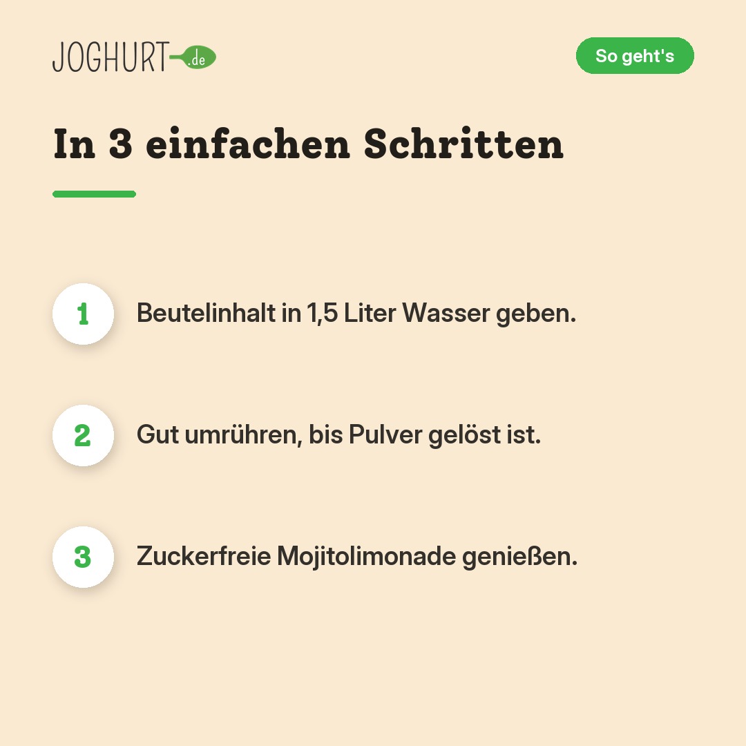 Mojitolimonade ohne Zucker – So geht's · kachel B