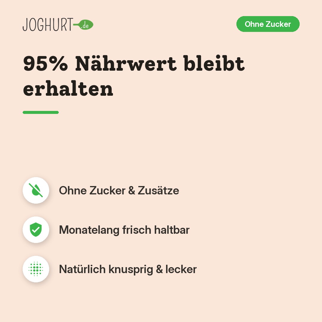 Gefriergetrocknete Pfirsiche – Vorteile · kachel A