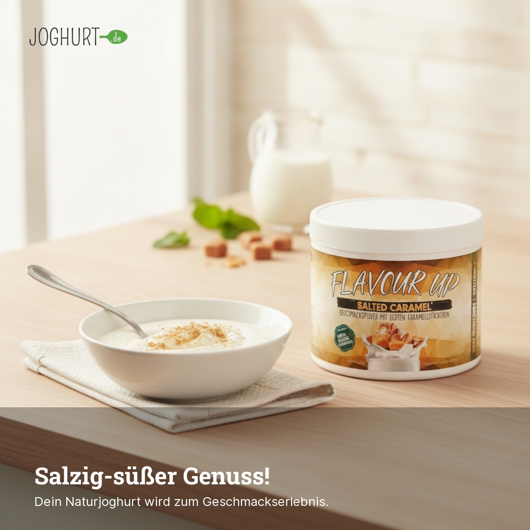 Flavour Up Salted Caramel Geschmackspulver – Lifestyle · kachel C