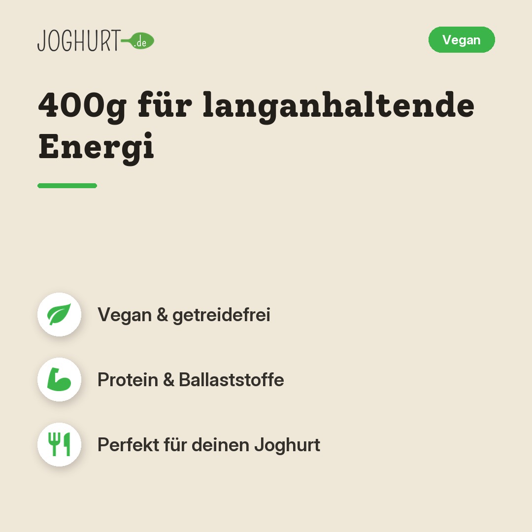 BioNut Crunch Samen und Nüsse getreidefrei – 400 Gramm – Vorteile · kachel A
